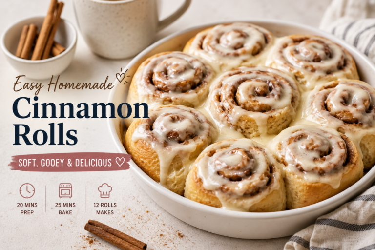 Easy Homemade Cinnamon Rolls – Soft & Gooey