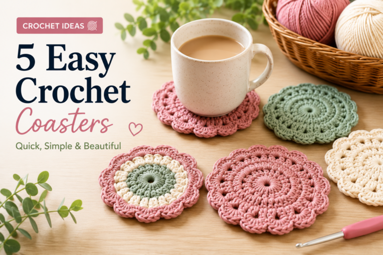 5 Easy Crochet Coasters for Your Home