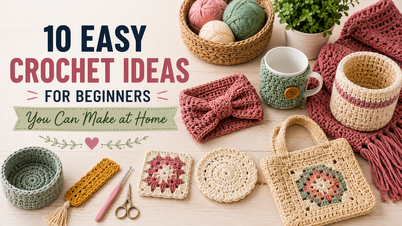 Easy crochet ideas for beginners to make at home