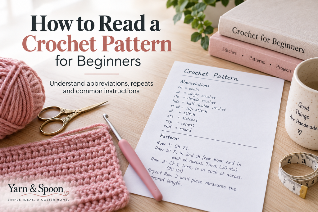 How to read a crochet pattern for beginners step by step