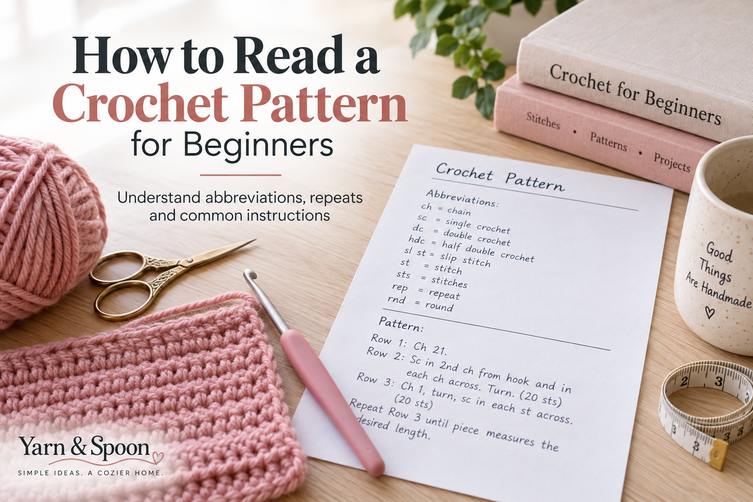 How to read a crochet pattern for beginners