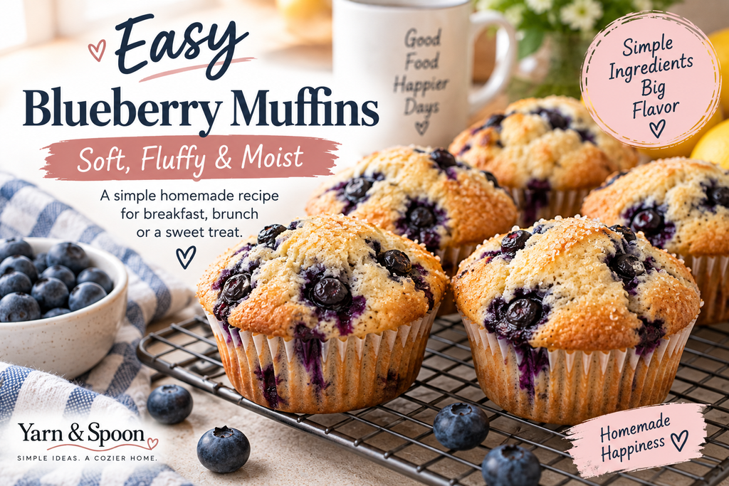 Easy blueberry muffins soft and fluffy homemade recipe