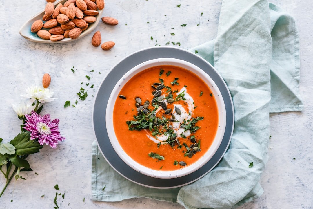 Easy homemade tomato soup in a bowl