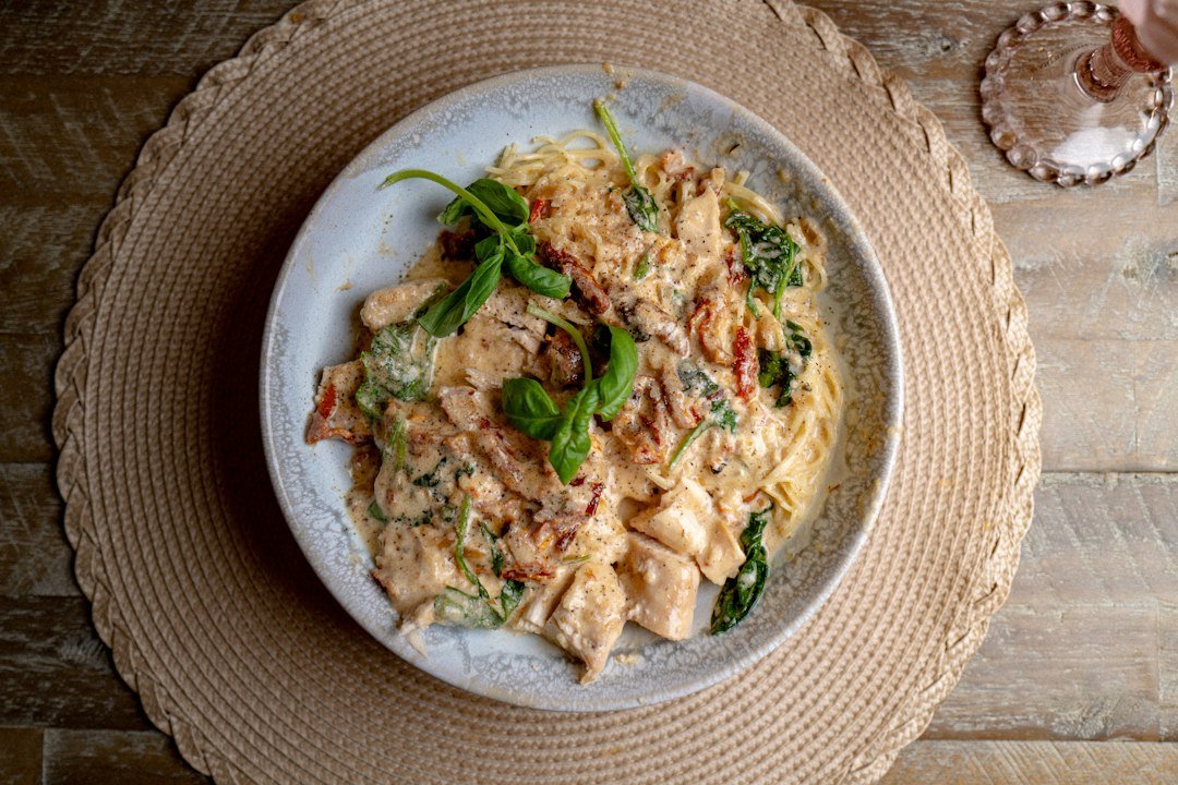 Creamy chicken orzo skillet dinner